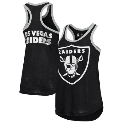 G-iii 4her By Carl Banks Women's Black Las Vegas Raiders Tater Burnout Tank Top