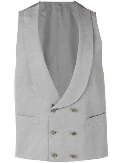 Canali Formal Waistcoat In Grey
