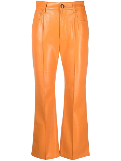 Nanushka Flared Trousers In Orange