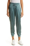 Cami Nyc Elsie Stretch Silk Joggers In Teal