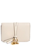 Chloé Alphabet Leather Wallet In Abstract White