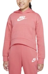 Nike Sportswear Club Fleece Big Kids' (girls') Hoodie In Pink