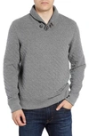 Billy Reid Shawl Collar Pullover In Medium Grey