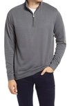 Peter Millar Comfort Interlock Quarter Zip Pullover In Iron