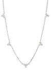 Roberto Coin Diamonds By The Inch Station Necklace In White Gold
