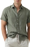 Rodd & Gunn Regular Fit Ellerslie Linen Shirt In Olive