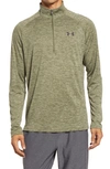 Under Armour Tech Half Zip Sweatshirt In Marine Od Green