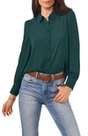 Vince Camuto Puff Sleeve Button-up Shirt In Windsor Moss