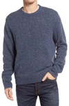 Madewell Crewneck Sweater In Navy Donegal