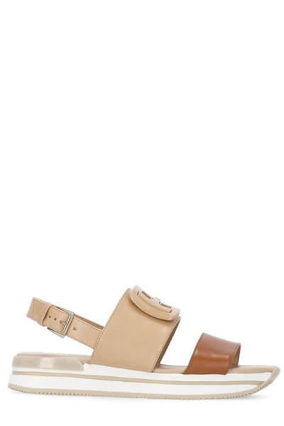 Hogan H257 Sandal In Leather Color Leather In Pink