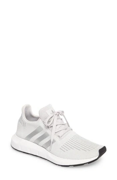 Adidas Originals Adidas Women's Swift Run Casual Sneakers From Finish Line In Grey/ Silver Metallic/ White