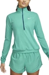 Nike Element Half Zip Pullover In Washed Teal/ Marina