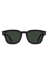 Raen Rece 51mm Polarized Square Sunglasses In Green