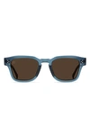 Raen Rece 51mm Polarized Square Sunglasses In Absinthe / Vibrant Brown Polar