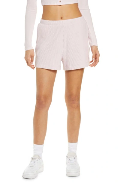 Alo Yoga Muse Ribbed Shorts In Pink Sugar