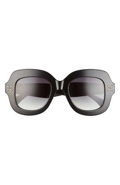 Alaïa 50mm Gradient Square Sunglasses In 001 Shiny Black