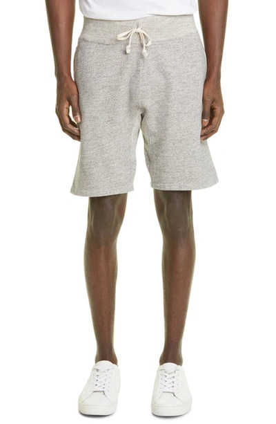Double Rl Cotton Blend Fleece Sweat Shorts In Athletic Grey Heather