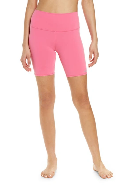 Alo Yoga High Waist Biker Shorts In Pink Fuchsia