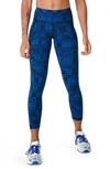 Sweaty Betty Power Pocket Workout Leggings In Blue Perspective Print