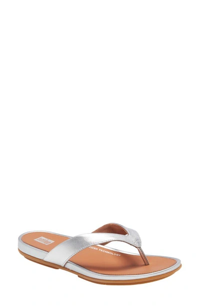 Fitflop Gracie Flip Flop In Silver