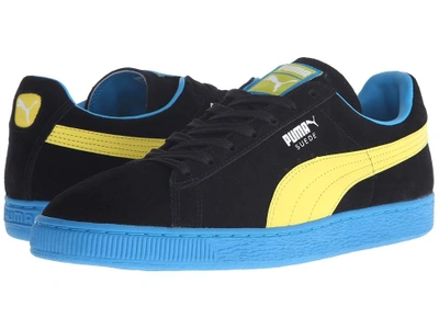 pint molecuul Ijzig Puma - Suede Classic+ Lfs (black/blazing Yellow/atomic Blue) Men's Lace Up  Casual Shoes | ModeSens