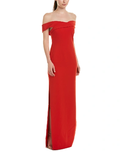 Likely Darrah Off-the-shoulder Column Gown In Scarlet