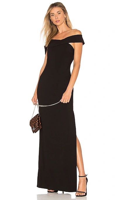 Likely Darrah Off-the-shoulder Column Gown In Black