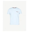 Thom Browne Patch Pocket Cotton T-shirt In Pale Blue