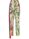 Stella Mccartney Tropical Print Silk Trousers In Pink