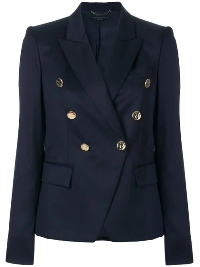 Stella Mccartney Double Breasted Wool Blazer In Blue