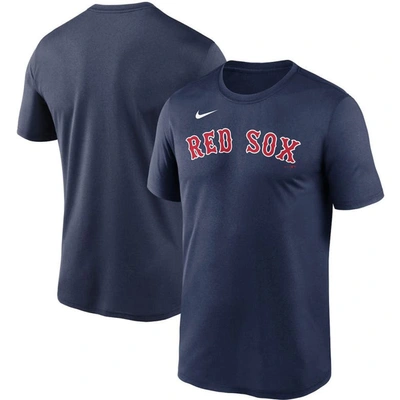 Nike Men's Navy Boston Red Sox Wordmark Legend T-shirt In Navy/navy