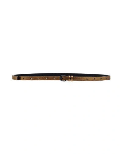 Ann Demeulemeester Thin Belt In Gold