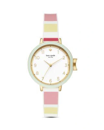 Kate Spade Park Row Silicone Strap Watch, 34mm In Multi