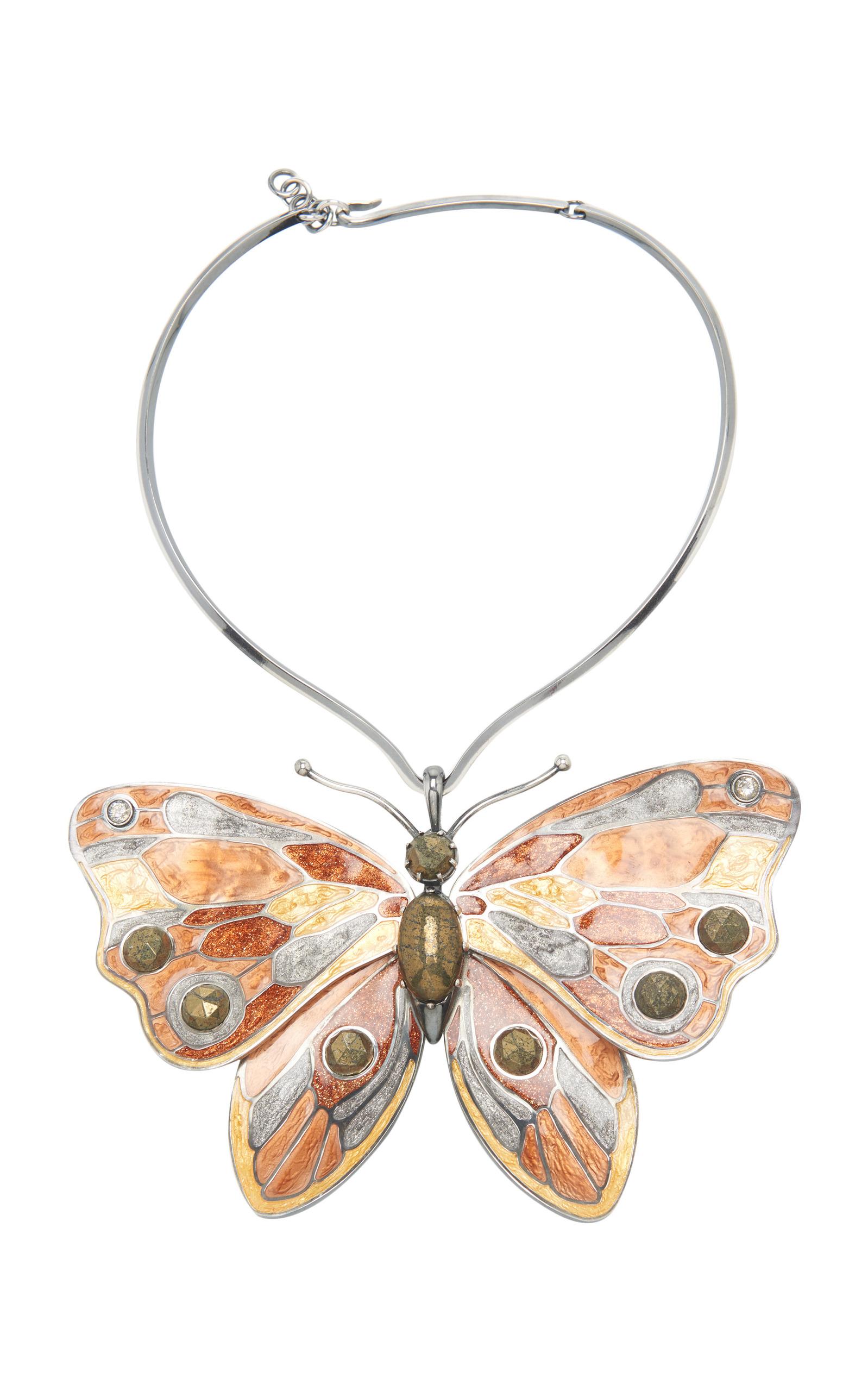 Bottega Veneta Butterfly Necklace In Gold | ModeSens