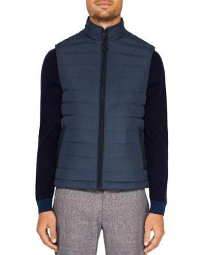 Ted Baker Walkers Quilted Down Vest In Teal