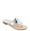 Jack Rogers Whipstitched Flip Flop In Silver