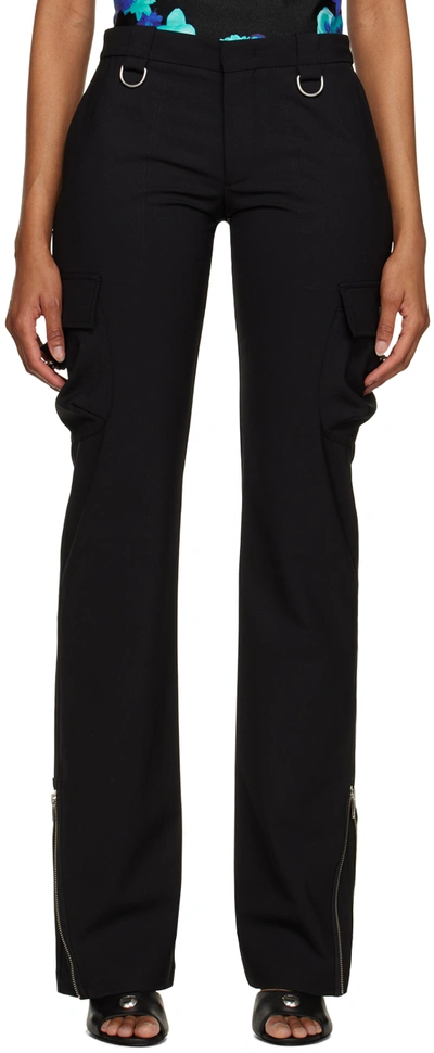 Coperni Tailored Zip-cuff Cargo Pants In Black
