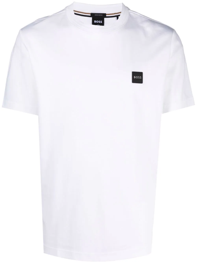 Hugo Boss Tiburty 278 Logo Patch T-shirt In White
