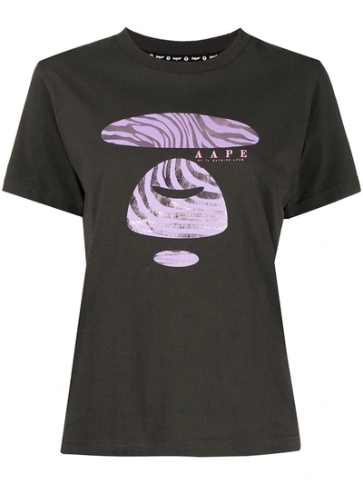 Aape By A Bathing Ape Logo-print Cotton T-shirt In Grau