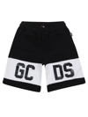 Gcds Kids'  Boys Black Cotton Shorts