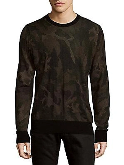 Rag & Bone Camouflage Wool Sweater In Army