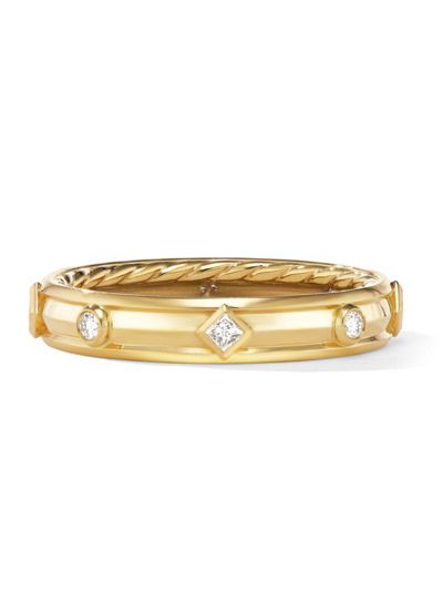 David Yurman Modern Renaissance Ring In 18k Yellow Gold With Diamonds
