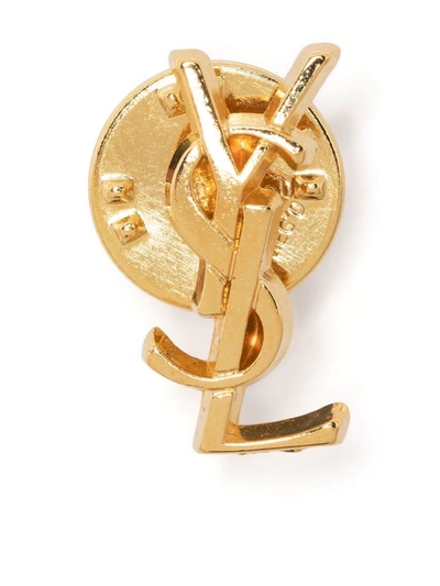 Pre-owned Saint Laurent 1990s Ysl Pin In Gold