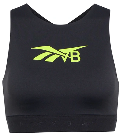 Victoria Beckham Logo-print Low-impact Sports Bra In Black