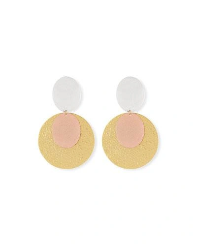 Stephanie Kantis Sunset Statement Earrings In Yellow/silver