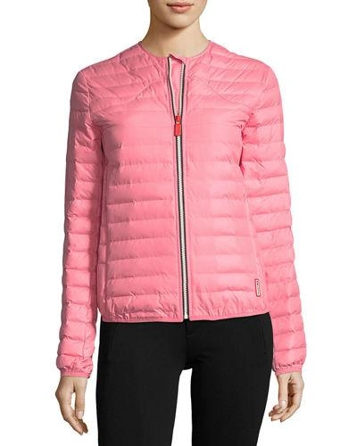 Hunter Quilted Puffer Zip-front Thermolite Jacket In Pink