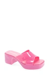 Jeffrey Campbell Bubblegum Platform Sandal In Bright Shiny Pink