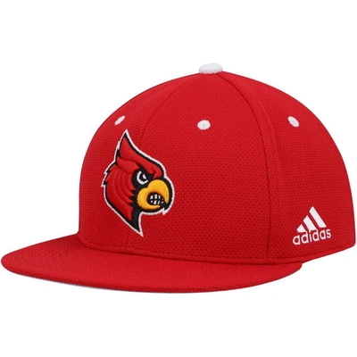 Adidas Originals Adidas Red Louisville Cardinals On-field Baseball Fitted Hat