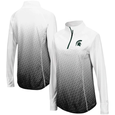 Colosseum Black Michigan State Spartans Magic Ombre Quarter-zip Raglan Jacket