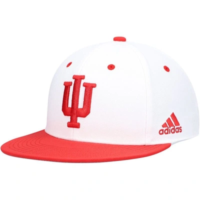 Adidas Originals Adidas White Indiana Hoosiers On-field Baseball Fitted Hat